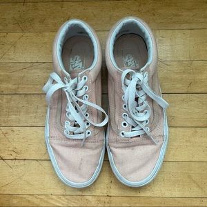 Pink linen vans